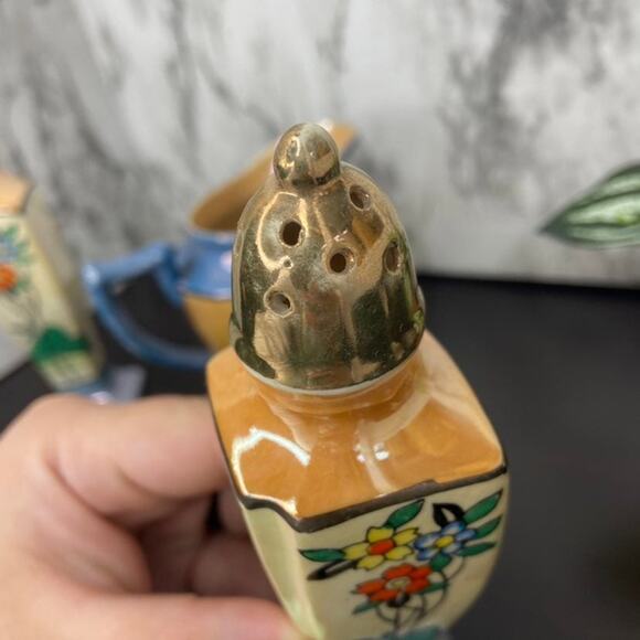 Vintage Japanese 3pc Lusterware Kitchen Set - Picture 6 of 9